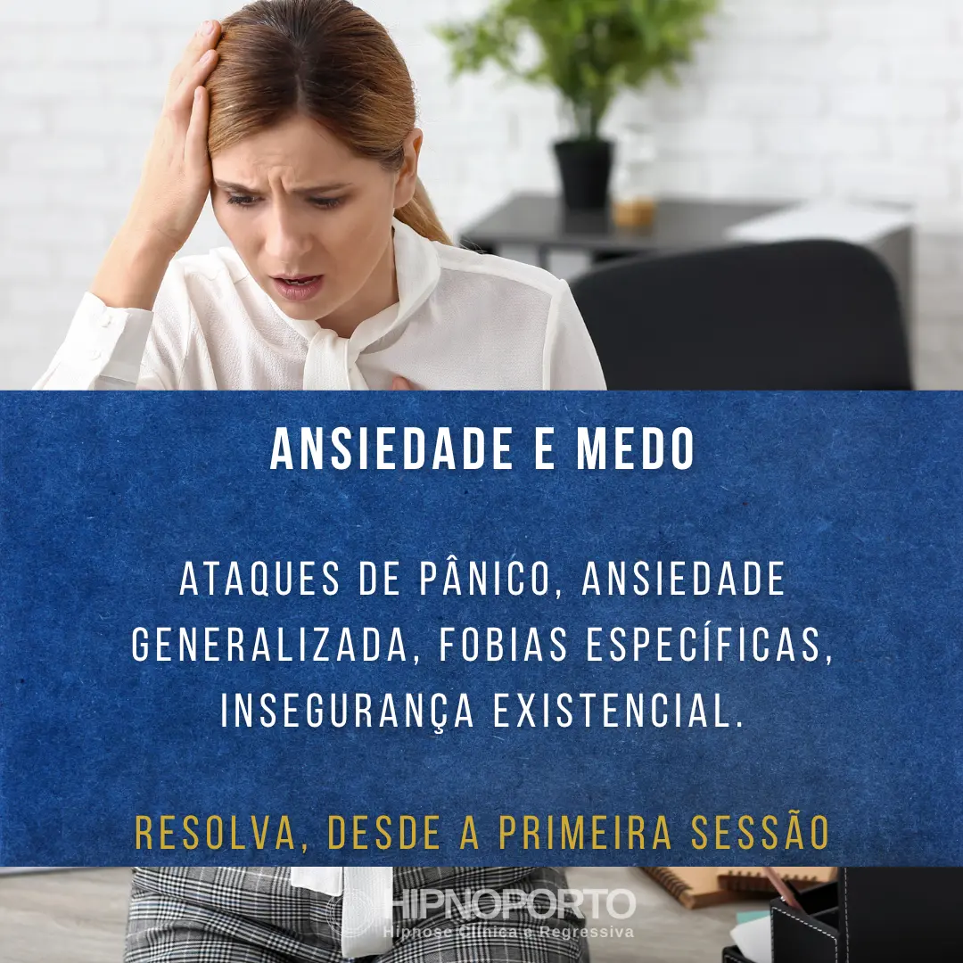 Hipnose clínica para ansiedade e pânico no Porto