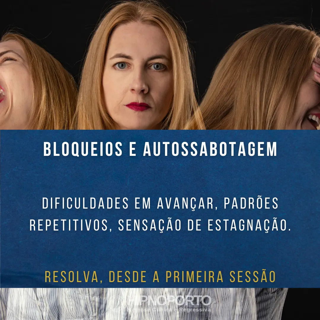 Hipnose para bloqueios e autossabotagem no Porto