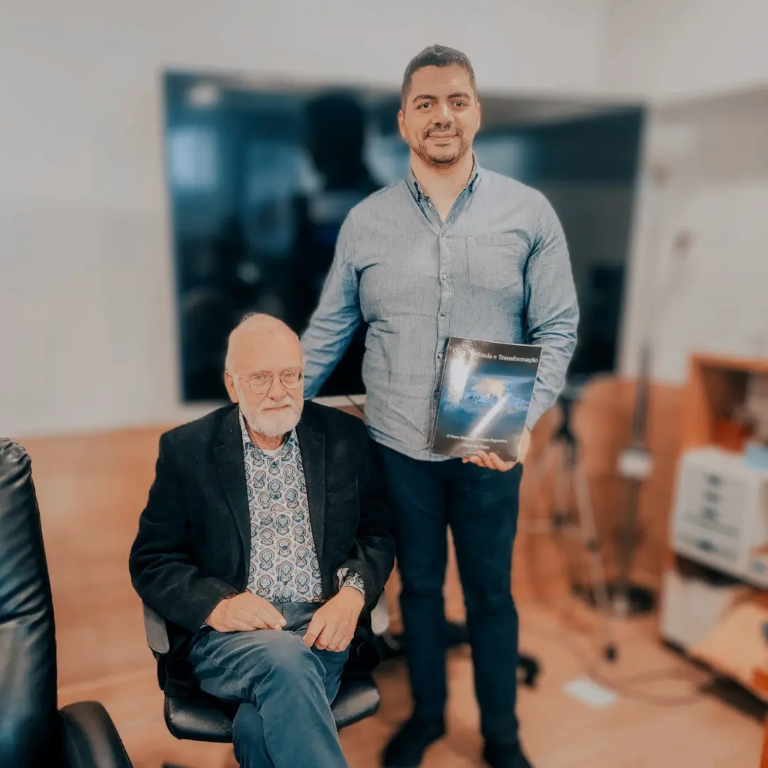 Jonas Paul com Hans Tendam, especialista em hipnose